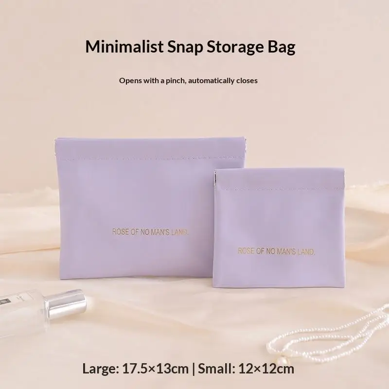 Waterproof PU Self Closing Storage Bag Lightweight Large Capacity For Cosmetics Toiletries Travel Daily Use