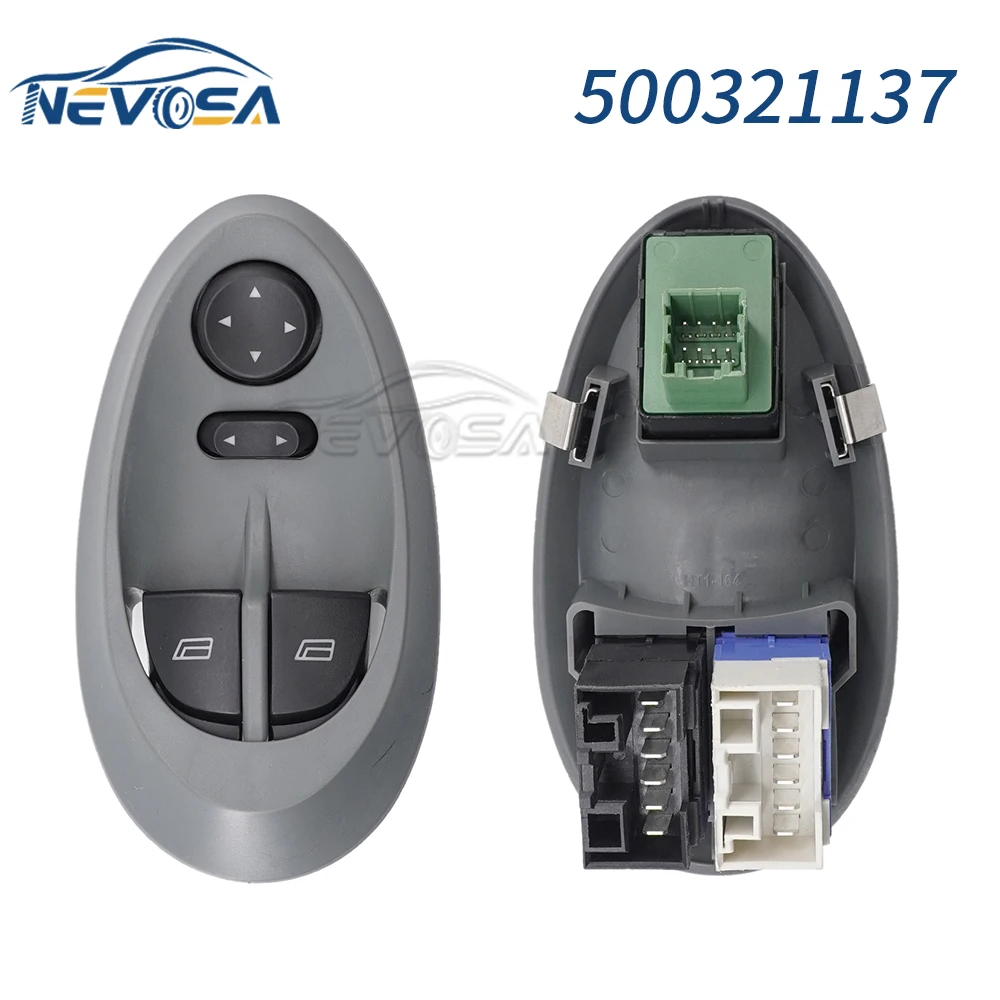 NEVOSA For Iveco Daily MKII 1999-2006 Truck Electric Window Mirror Regulator Control Switch Button 500321137 939526345 500321134