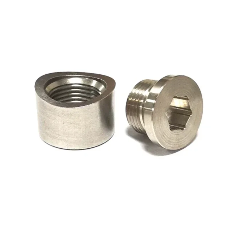 Sensor de oxígeno M18X1.5, tuerca de tapón de acero inoxidable, Kit de tapa de montaje escalonado, tapón de tuerca, tuerca de banda ancha, montaje de tapones de soldadura