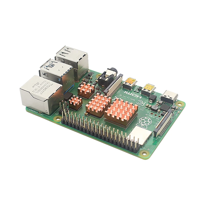 4 Stuks Koel Koperen Koellichaam Voor Framboos Pi 4b 1G 2G 4G Koelkoelkoelkoeler (Pure Coper Heatsink)