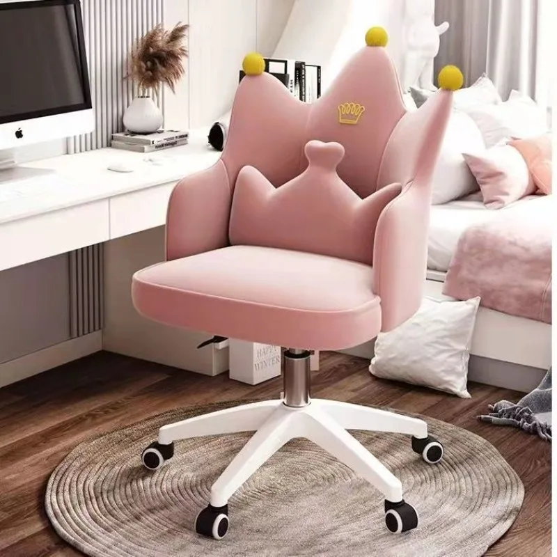 

Home Computer Chair Female Waist Protection Bedroom Rotating Chair Live Broadcast Dormitory Internet Celebrity Makeup Chair