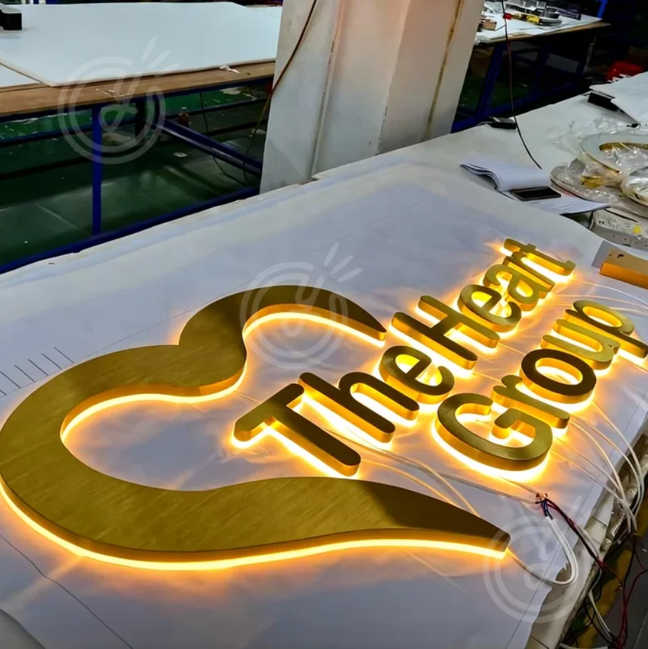 Custom Personalized LED Light Up Sign 3D Metal Letters For Outdoor Business Storefront Waterproof Illuminated Backlit Signage