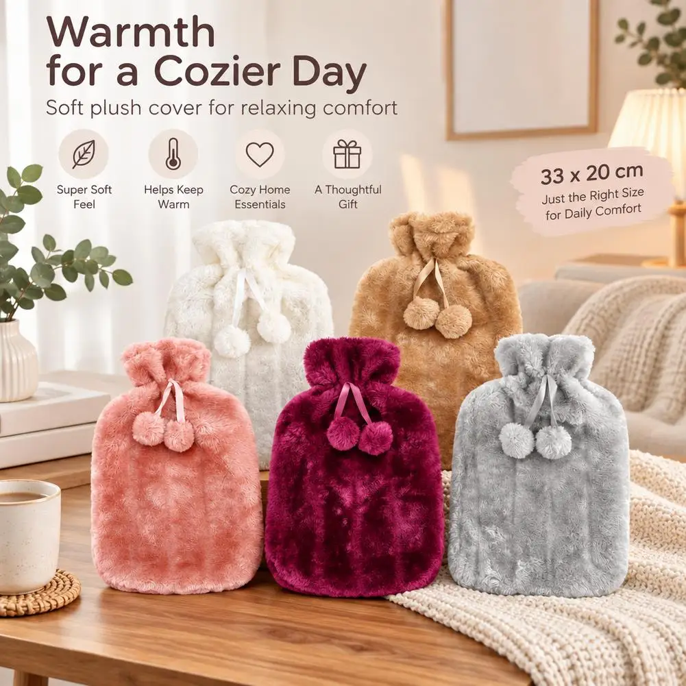 Removable Hot Water Bottle Cover Explosion Proof Cold-proof Protective Case Washable Leak-proof Covering Winter Accessories