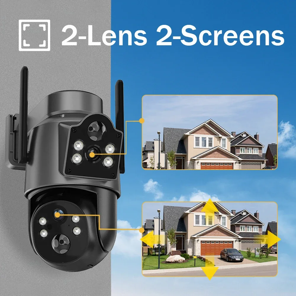 8MP Low Power Solar Camera WiFi Outdoor Wireless Two-Way Audio Night Vision Surveillance Security Protection CCTV PIR IP Camera