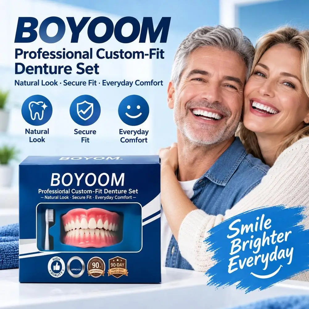 Handmade Silicone Simulation Teeth Upper Lower For Meals Use Youthful Smile Oral Cosmetic Accessories Fake Tooth Oral Care