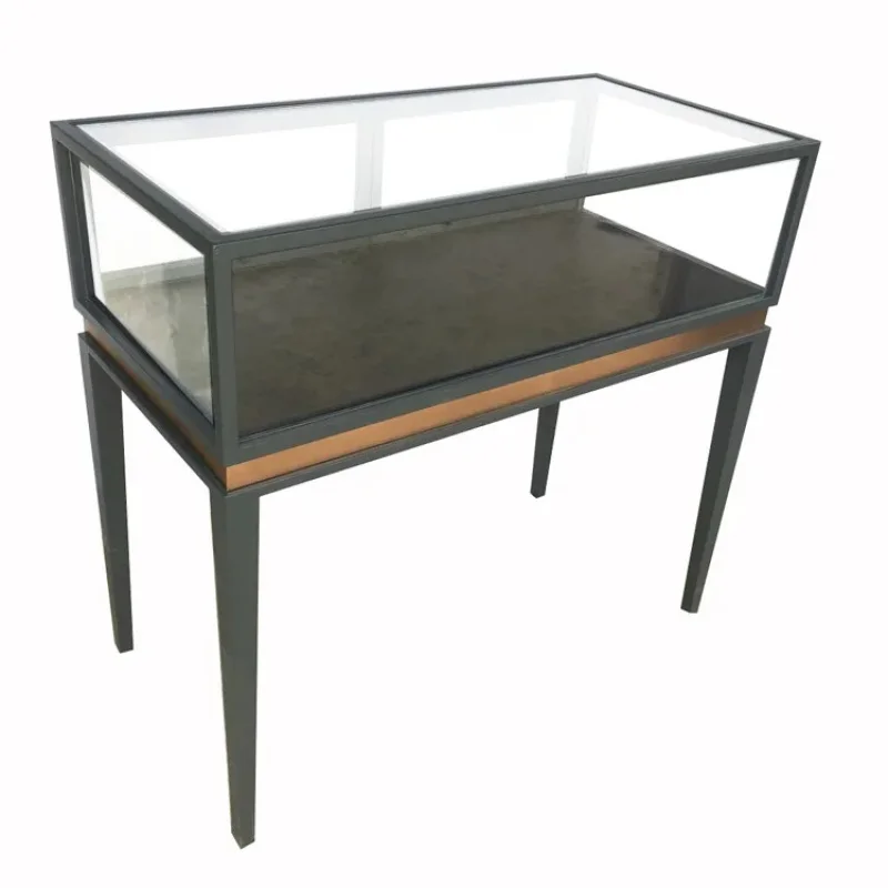 custom.Full Tempered Glass Cabinet Display Showcase with LED Lighting Lockable Showroom Retail Store view 2