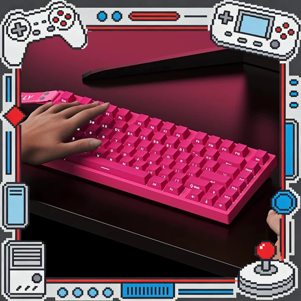 Technology Beat75 Wireless Keyboard Three Mode Connection E-sports Keyboard Double 8K Polling Rate 128K Scanning Rate For Gifts