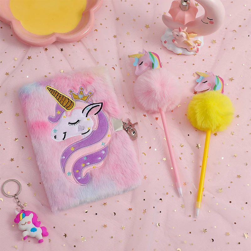 

Cartoon Unicorn Furball Neutral Pen Teenage Girl Cute DIY Handbook Writing Pen Student School Festival Reward Gift Stationery