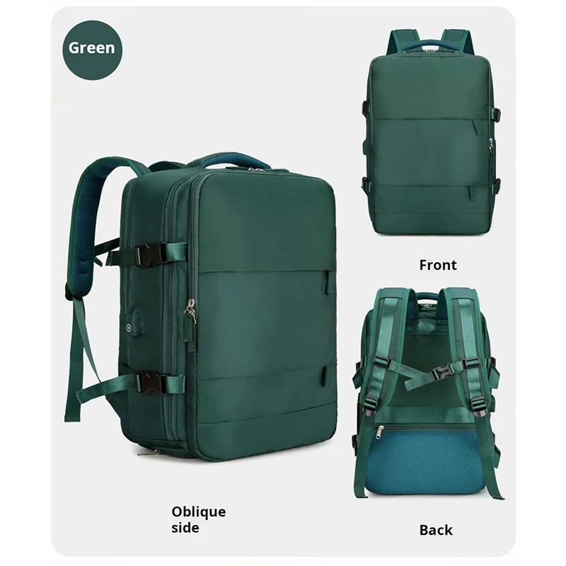 Sac à dos pour ordinateur portable pour femme, sac d\'école de chargement USB pour adolescente, sac à chaussures indépendant, sac à dos de voyage,