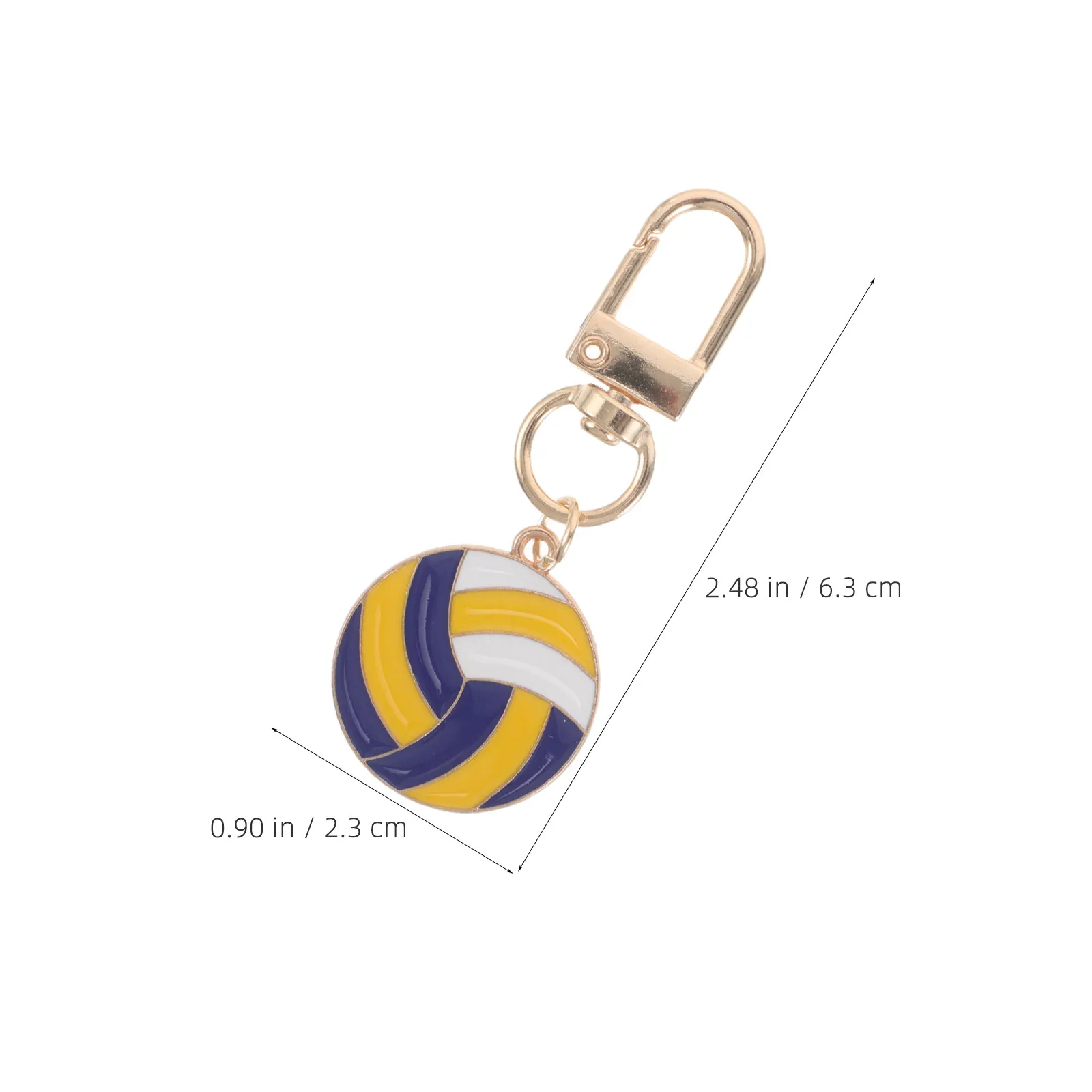 20Pcs Volleyball Keychains Detailed 3D Alloy Charm Perfect for Party Favors Team Gifts Volleyball Accessories Sports Backpack