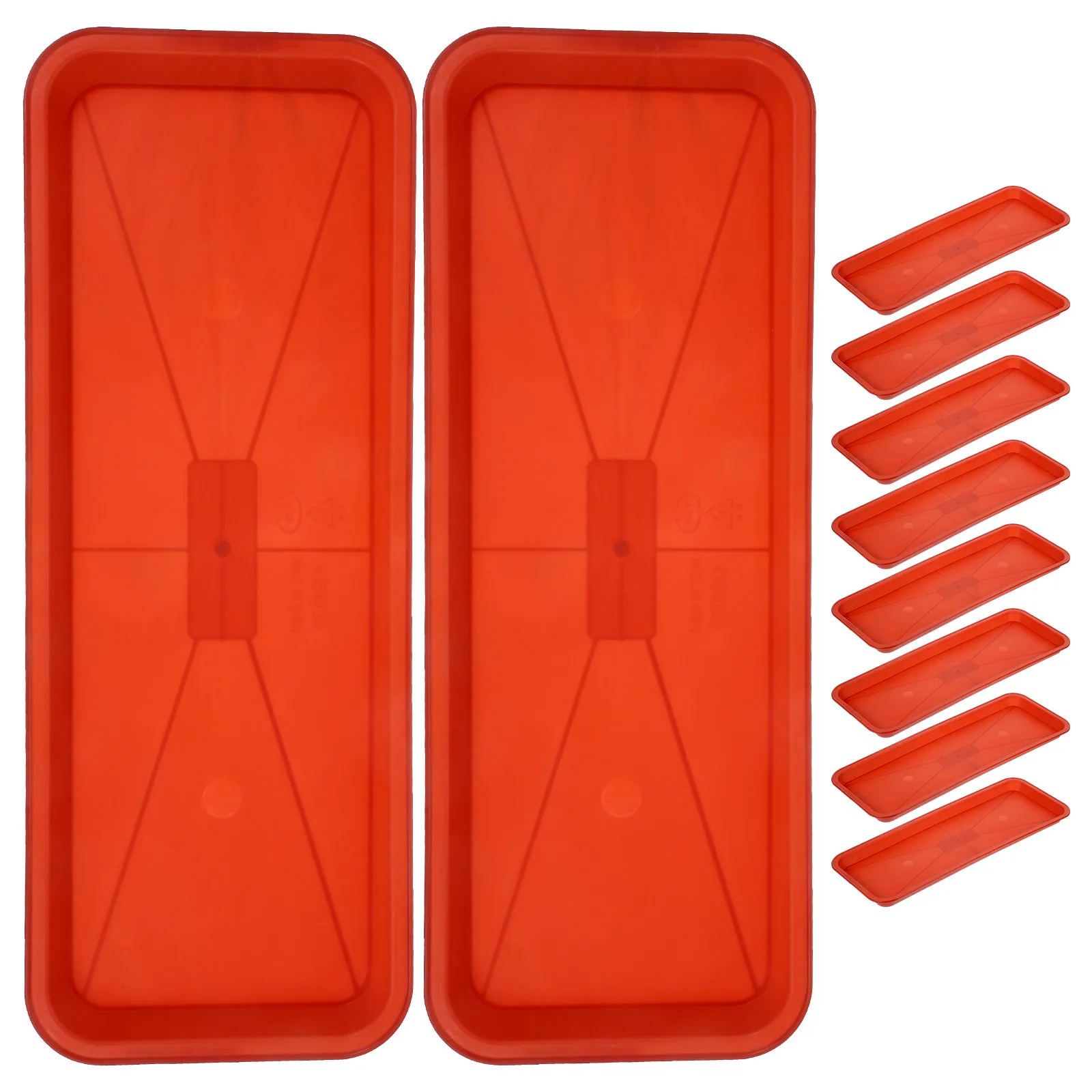 

10pcs Plastic Plant Saucers Rectangle Trays for Flower Pot Bottom Drainage Catcher Garden Use PP Material