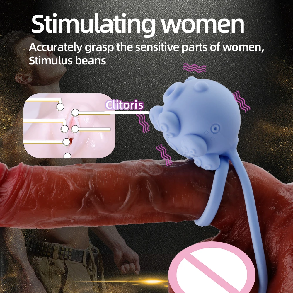 ANOSX الأخطبوط مخالب القضيب يهتز خواتم الذكور تأخير القذف السائل المنوي قفل حلقة البظر محفز هزاز الجنس لعب #2