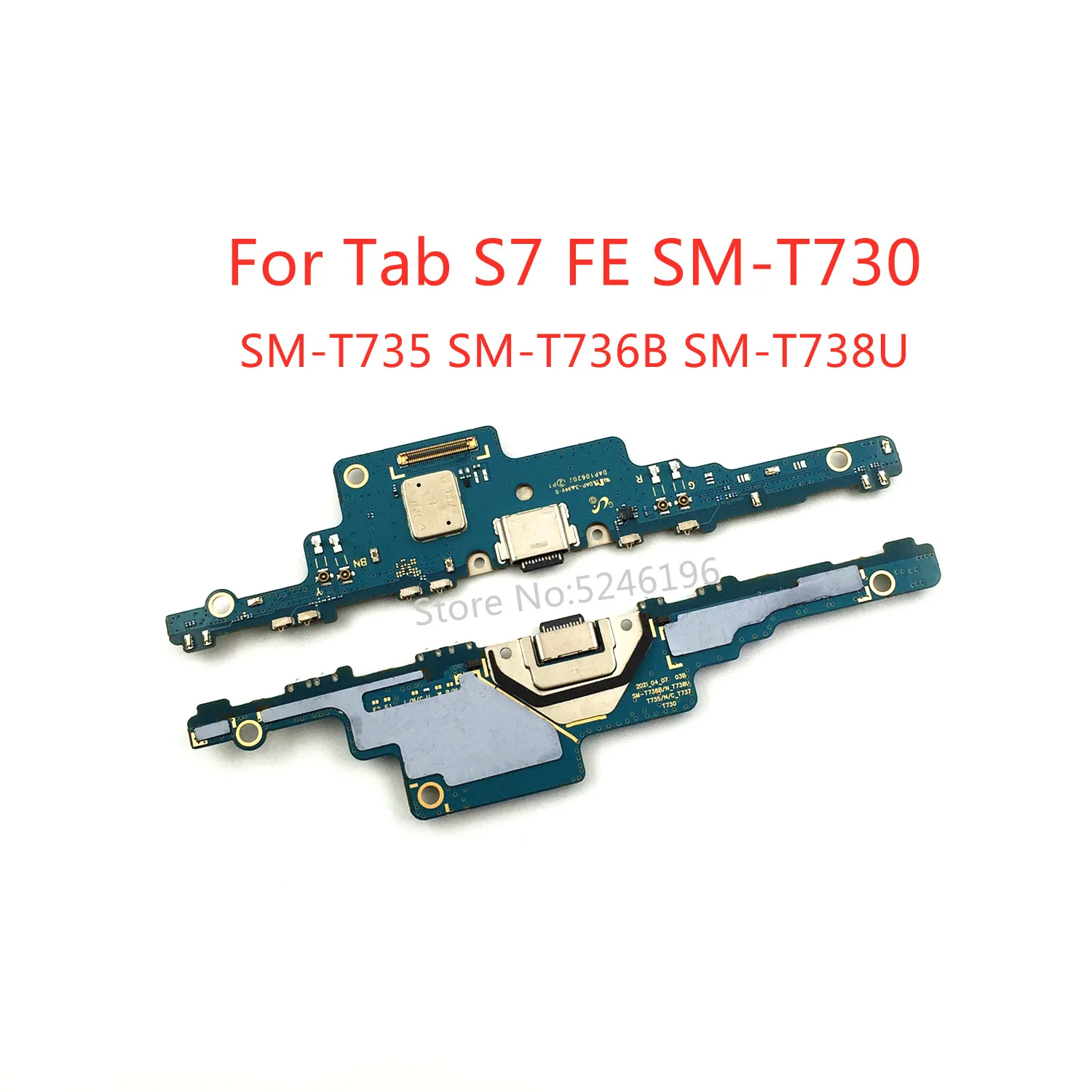 1pcs USB Charging Port Charger Base Connector For Samsung Galaxy Tab S7 FE SM-T730 SM-T735 SM-T736B SM-T738U Replace Part