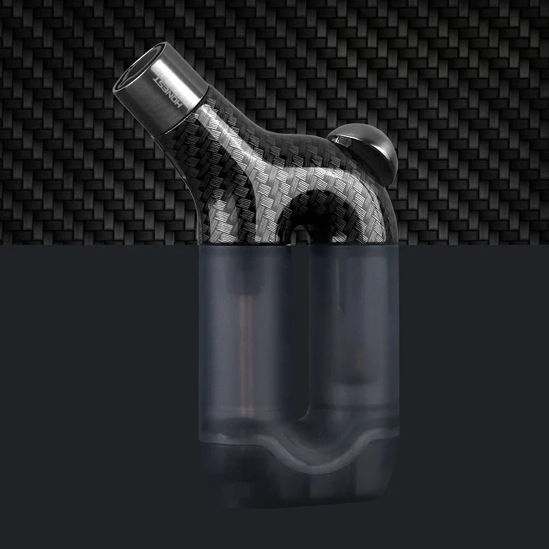 Special-shaped Stylish Large-capacity Gas Lighter, Direct Injection Windproof, Visible Air Chamber, Creative Cigar Lighter