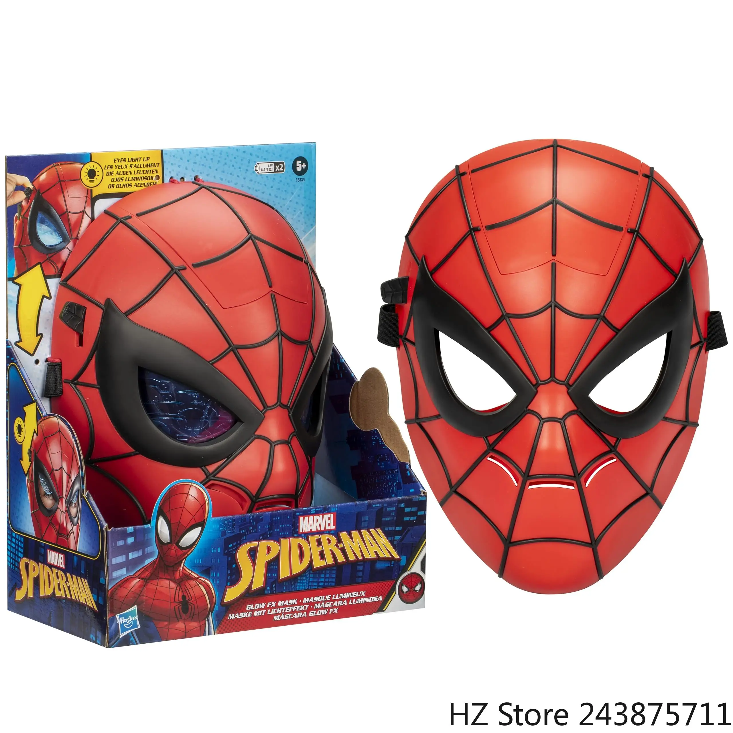 

Светящаяся маска Hasbro Marvel Spider-Man FX, светящаяся игрушка для ролевых игр, игрушки супергероев для детей от 5 лет, F8839