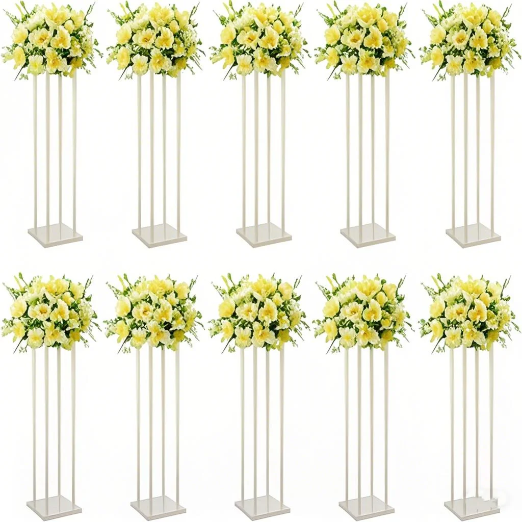 

4-10pcs)40-100cm) white table Arch Party Backdrop Stand for Wedding tabletop Events Party Wedding Arch Backdrop Flower Wall Cere