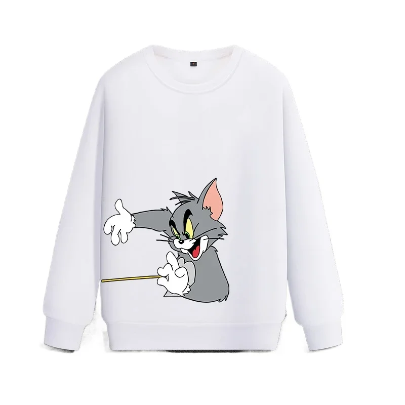 Tom and Jerry hoodie women\'s round neck hoodie Tom hoodie Jerry couple hoodie fashion round neck hoodie couple round neck hoodie