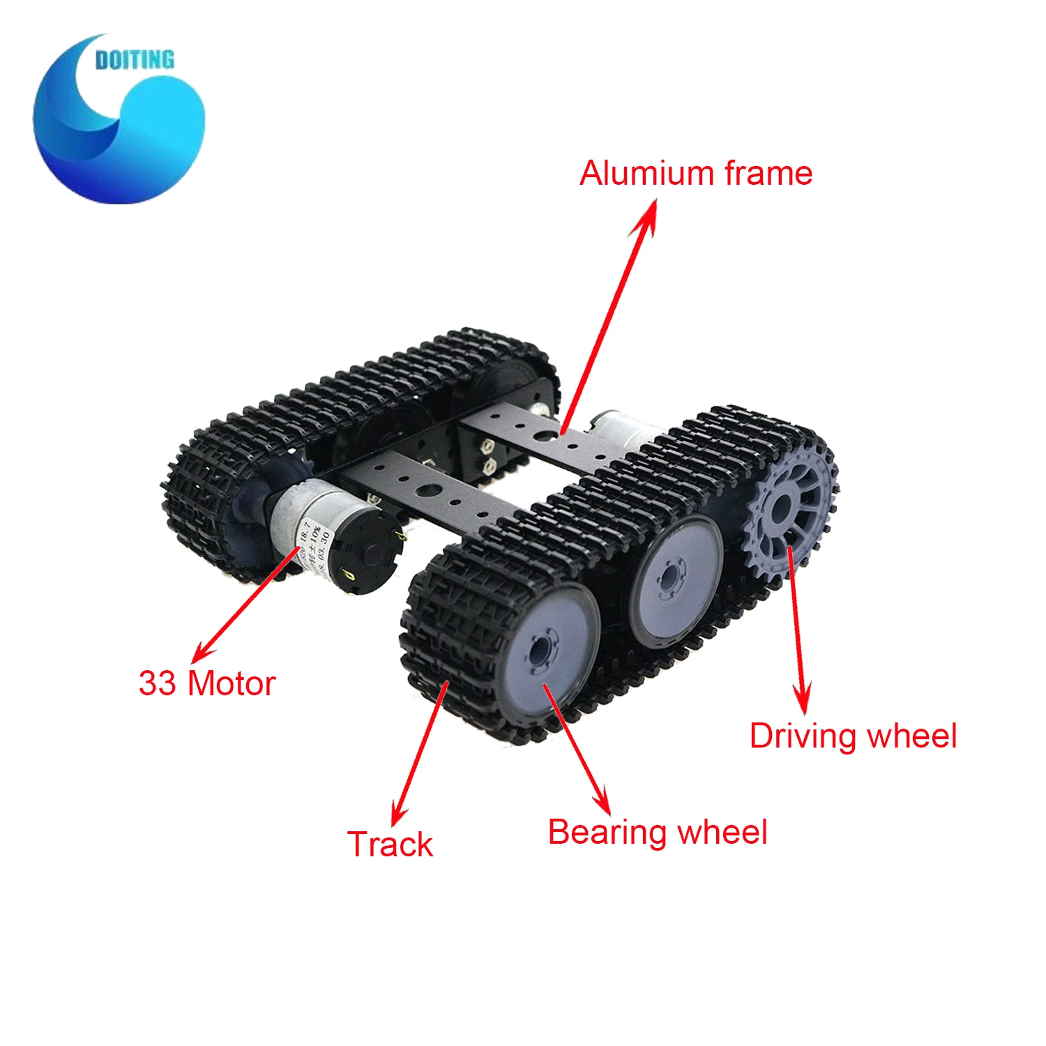 Mini TP100  Robot Tank Chassis Tracked Car with Dual DC 12V Motor for Arduino Metal Tank Chassis Car DIY RC Robot Toy Part