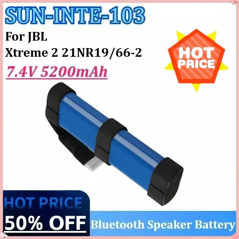 

New 7.4V 5200mAh SUN-INTE-103 Rechargeable Battery High-Capacity Bluetooth Speaker Battery for JBL Xtreme 2 Xtreme 21NR19/66-2