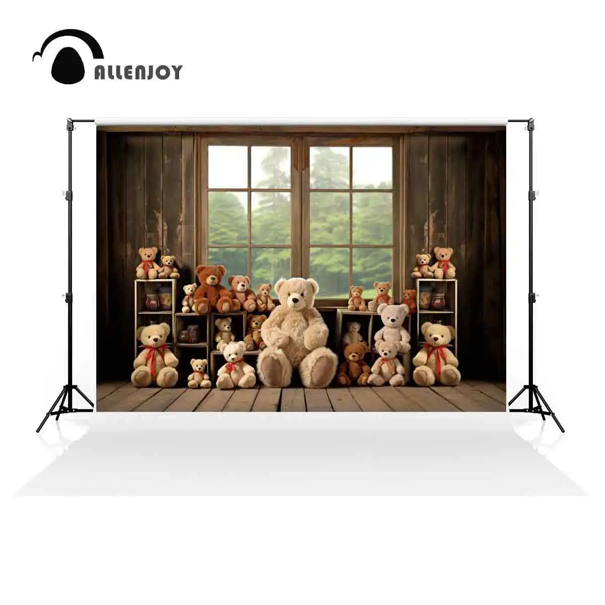 Allenjoy Spring Beary Forest View Backdrop