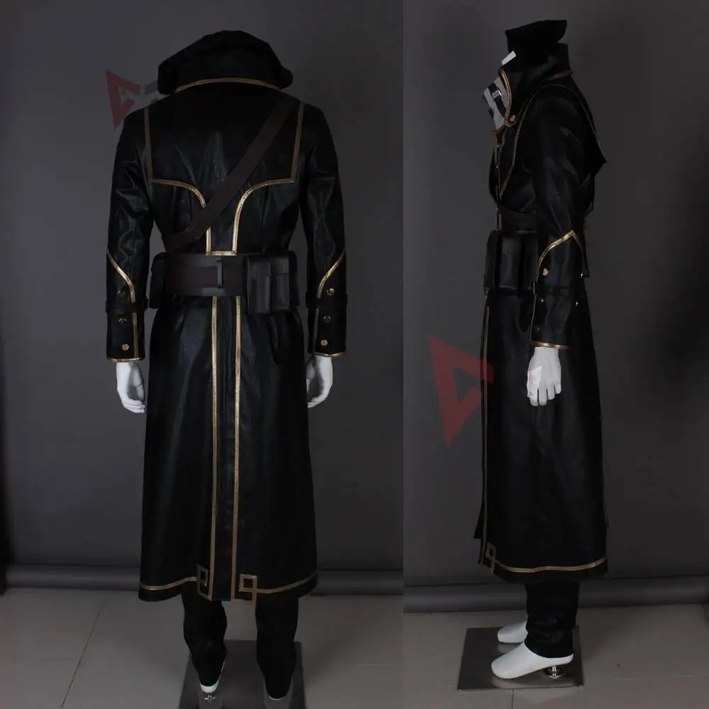 MMGG New Dishonored Cosplay Corvo Cosplay Costume Leather Coat Pants Halloween Game Anime Set Custom Made Size For Men