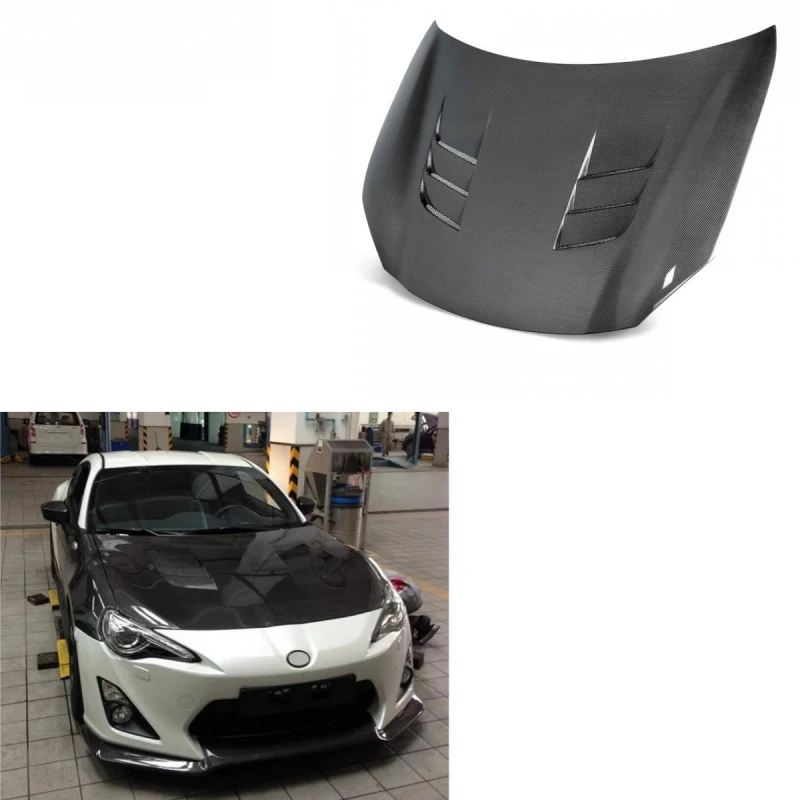 

MBJ Style Real Carbon Fiber Engine Hood Lightweight Aerodynamic Bonnet Exterior Replacement Parts Fit 86 2012-2017