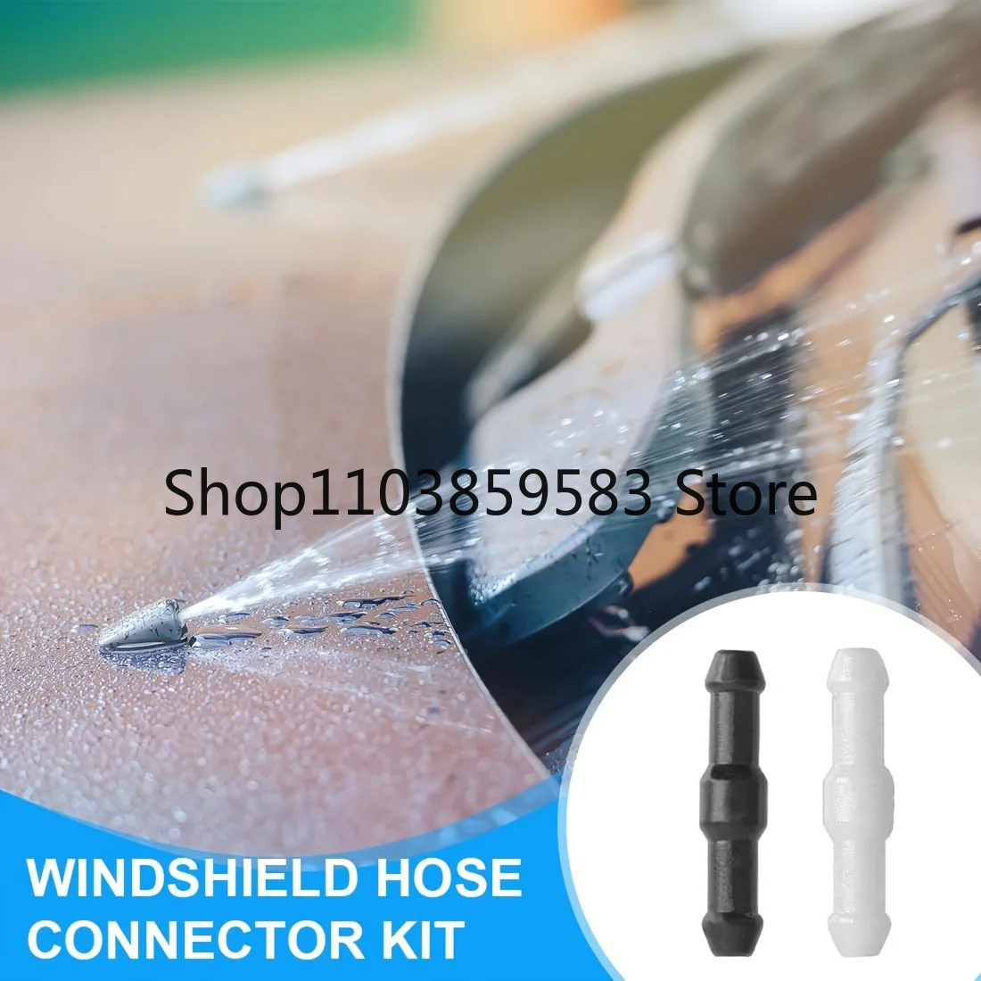 30 Pcs Windscreen Washer 4mm Hose Connectors Insulating & Vacuum Hose Adapters for Car Windshield Washer Fluid Connection Parts