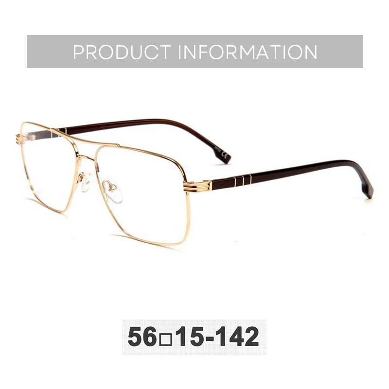 BLUEMOKY 人気のメタルパイロット近視処方メガネ男性用アビエイターフォトクロミック光学眼鏡累進眼鏡