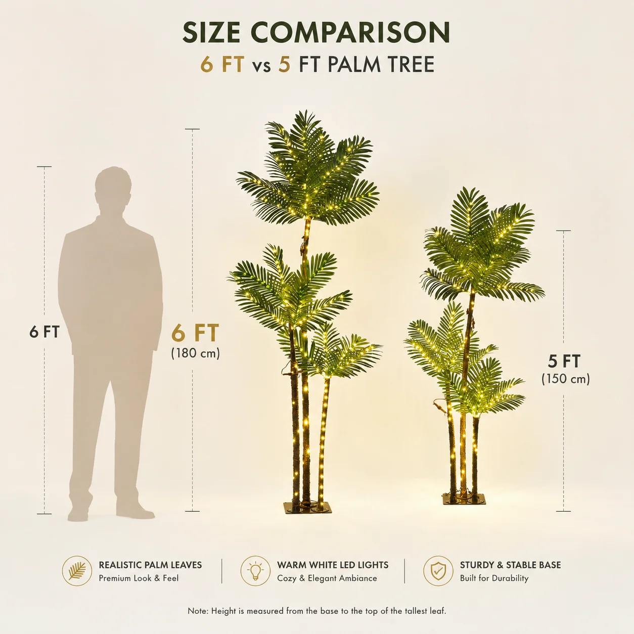 Palmera artificial con luces L - Home Decor Lighting Tree reseña y precio