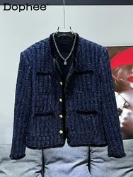 Fashion Popular Loose Versatile Tweed Small Fragrant Long Sleeve Coat 2024 New Casual Fashion Male Temperament Men's Chic Jacket