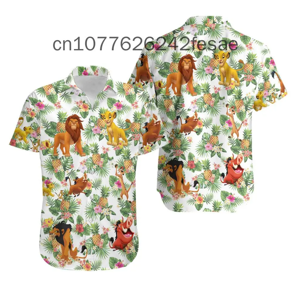 

Watercolor Lion King Simba Jungle Hawaiian Shirt Men Women Short Sleeve Button Up Shirt Disney Simba Hawaiian Shirt Beach Shirt