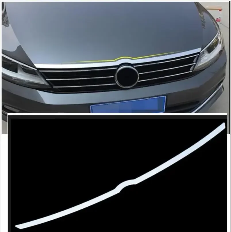 

2012-2018 For VW Volkswagen Jetta MK6 Front Hood Bonnet Grille Lip Molding Cover Trim Bar Garnish Accessories Car Styling