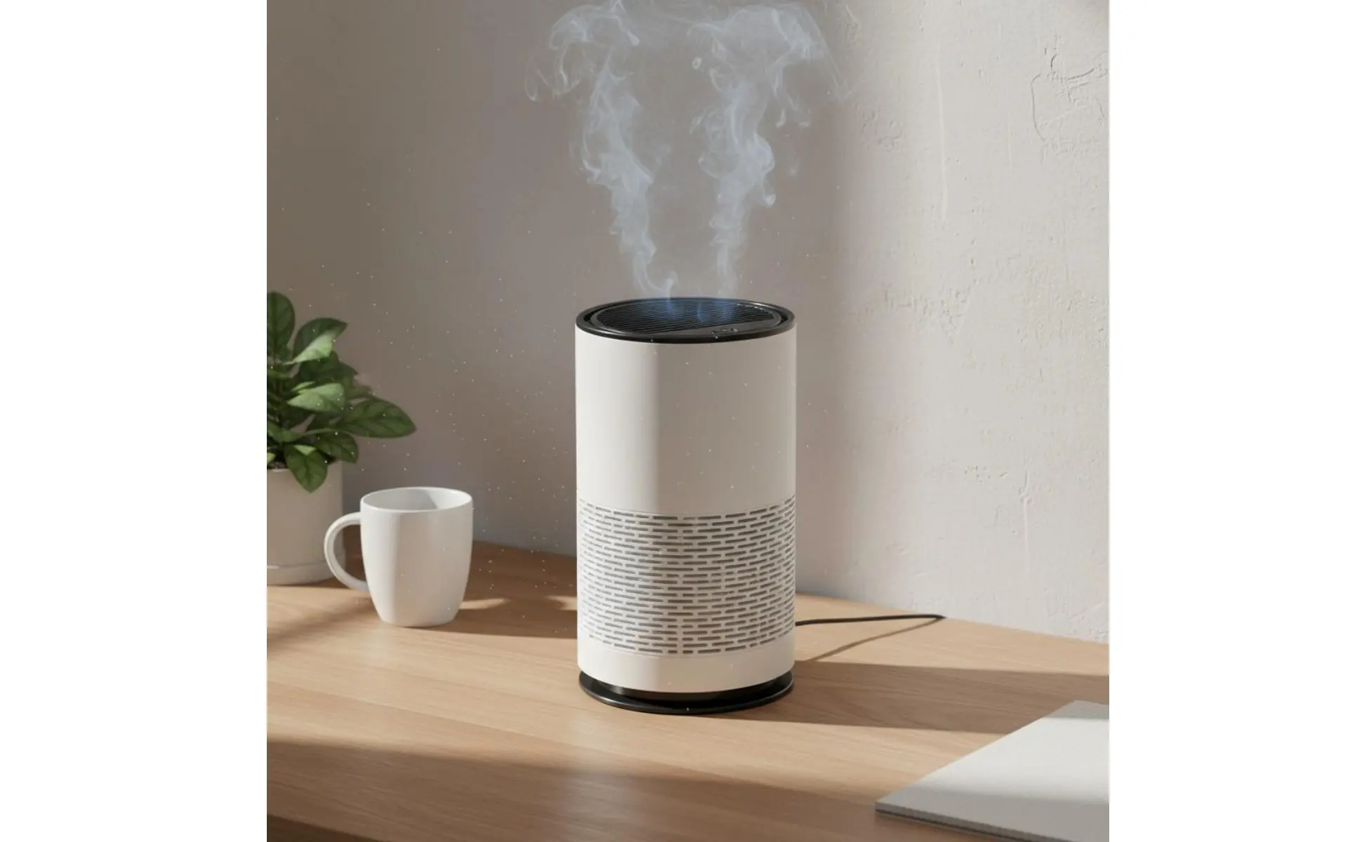 Smoke Eater Removes Allergens & Odors Desktop Smoke Screen Desktop Air Purifier Quiet Function Small Air Purifier for Bedroom