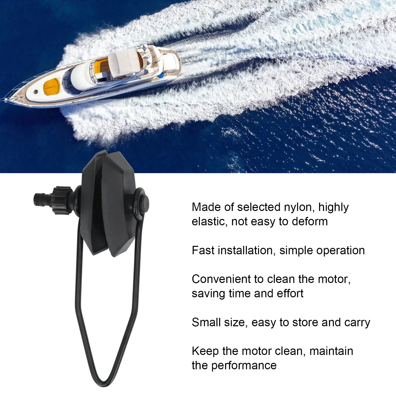 Marine Motor Flusher Nylon Rectangular Head Outboard Motor Water Washer For Ship Yacht