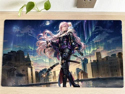 YuGiOh Girl Table Playmat Exosister Martha TCG CCG Mat Trading Card Game Mat Mouse Pad Gaming Play Mat 60x35cm Free Bag