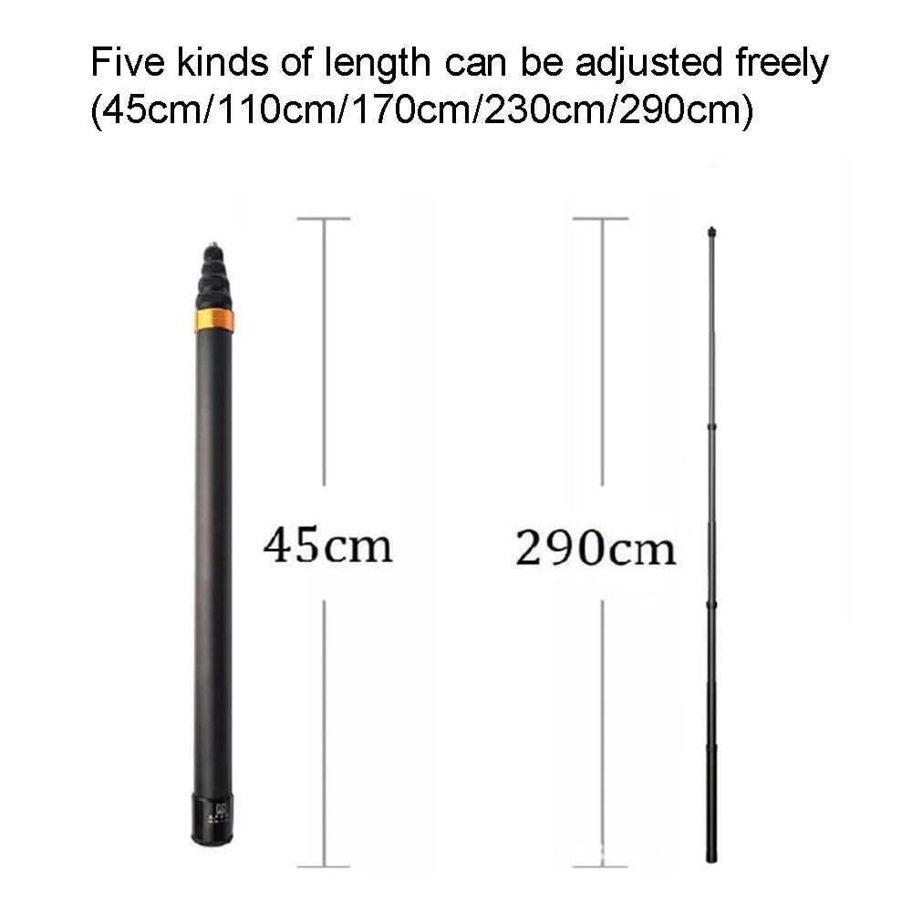 2.9M Sợi Carbon Gậy Chụp Hình Selfie Stick Cho Insta360 1X3 Camera Thể Thao Siêu Dài Gậy Chụp Hình Selfie Stick Tripod Phụ Kiện
