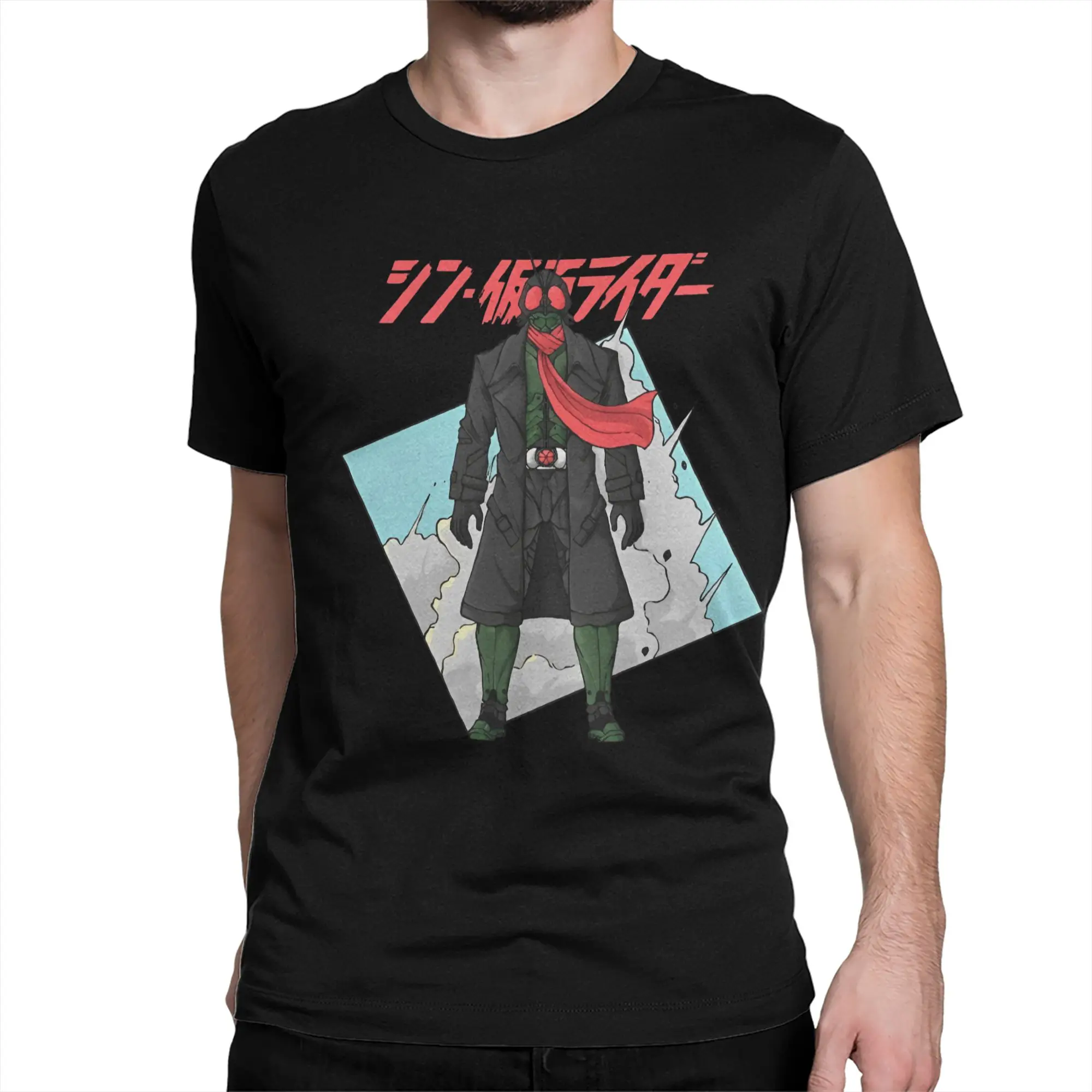 Shin Kamen Rider Men Women T Shirt  Crazy Tee Shirt Short Sleeve Round Neck T-Shirt Cotton Graphic Clothes