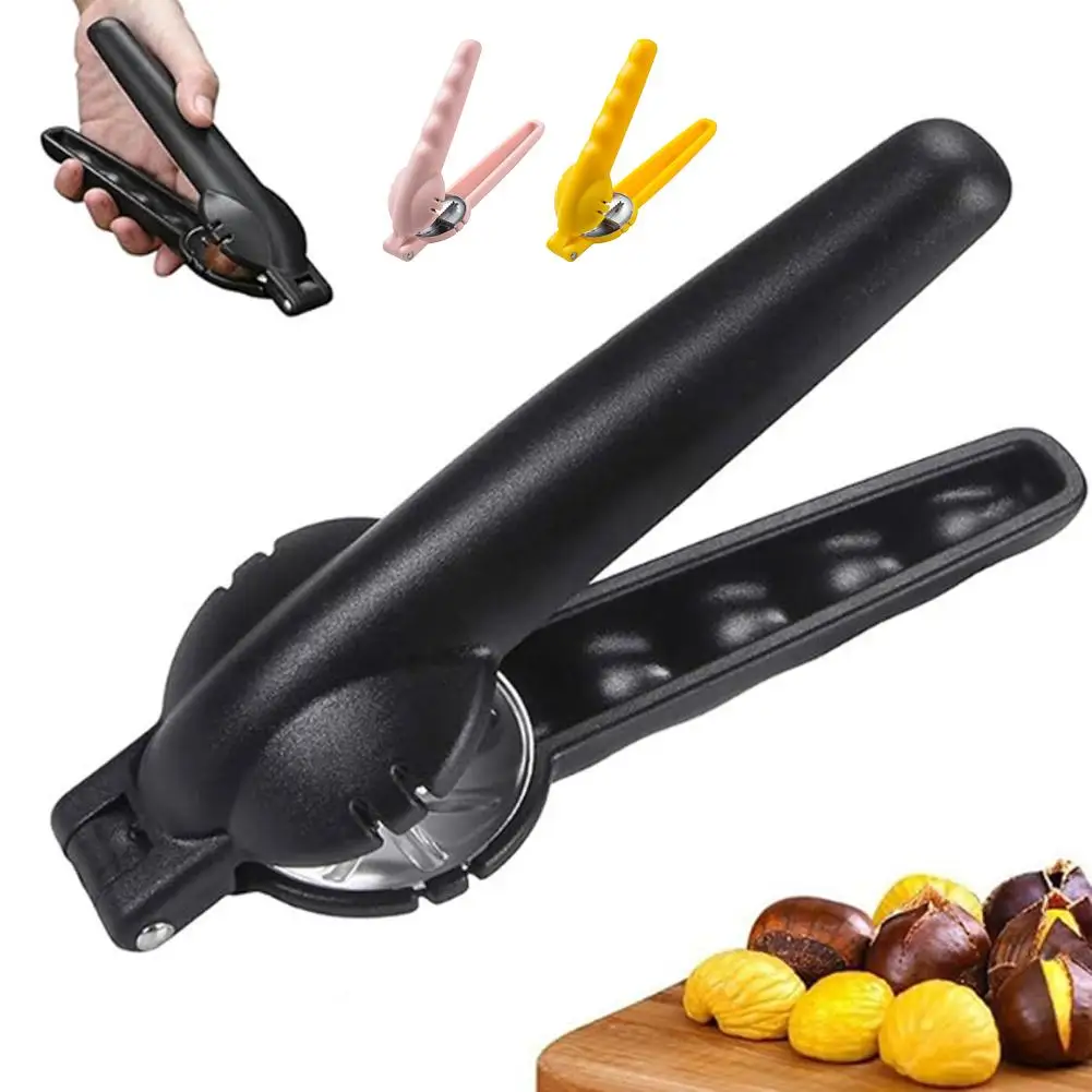 Щелкунчик, зажим для каштана, открывалка для каштана с перекрестным ртом, зажим для каштанов, инструмент для резки каштана из нержавеющей стали с нескользящей ручкой