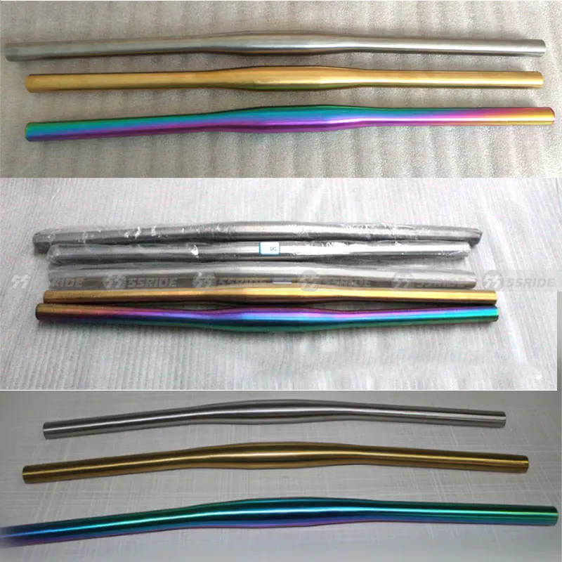 55RIDE Titanium Flat Handlebar for MTB Bicycle 31.8mm X 720mm Bike Flat Bar No Logo