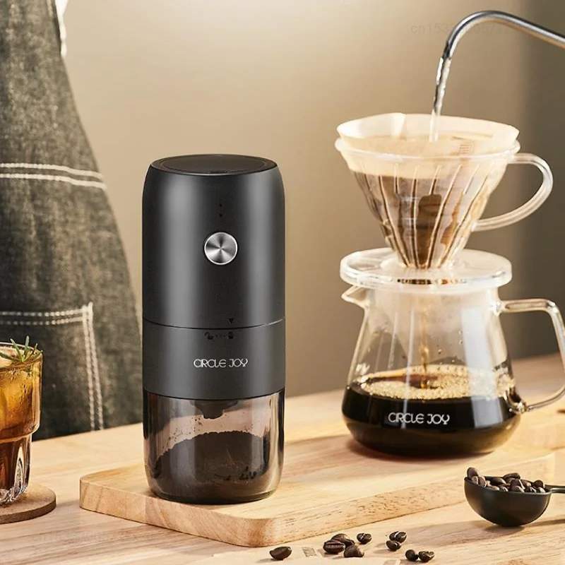  CIRCLE JOY Electric Coffee Bean Grinder Full Automatic Portable Charging Wireless Coffee Grinder Home Kitchen Accessories