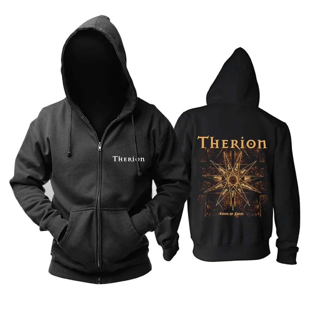 

Mens Long Sleeve Zip-up Hoody Tops Therion Gothic Kabbalah Swedish Death Metal Hoodie Harajuku Streetwear Zipper Hooded Clothes