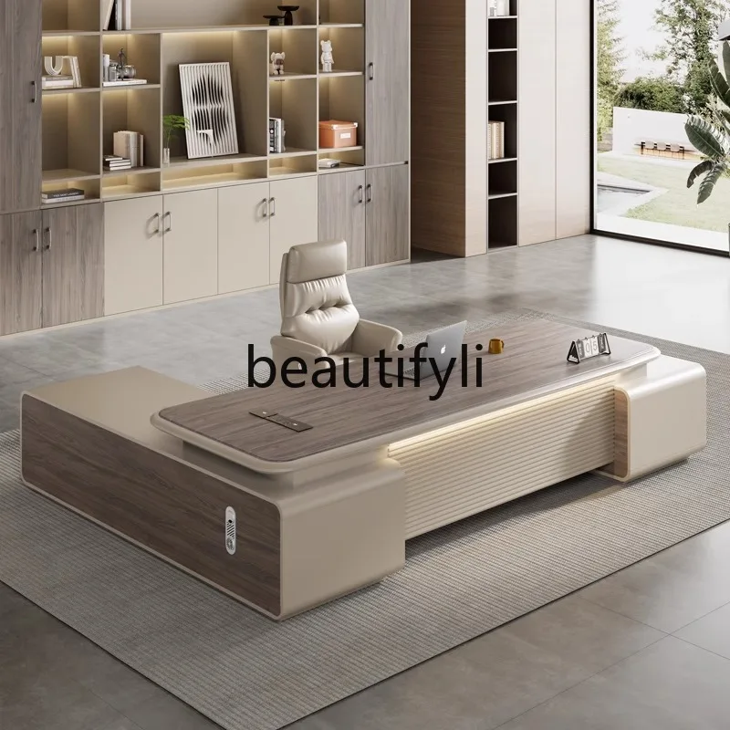 Boss Desk Simple Modern New Chinese Style Executive Desk Single President Desk Manager Commercial Office Furniture