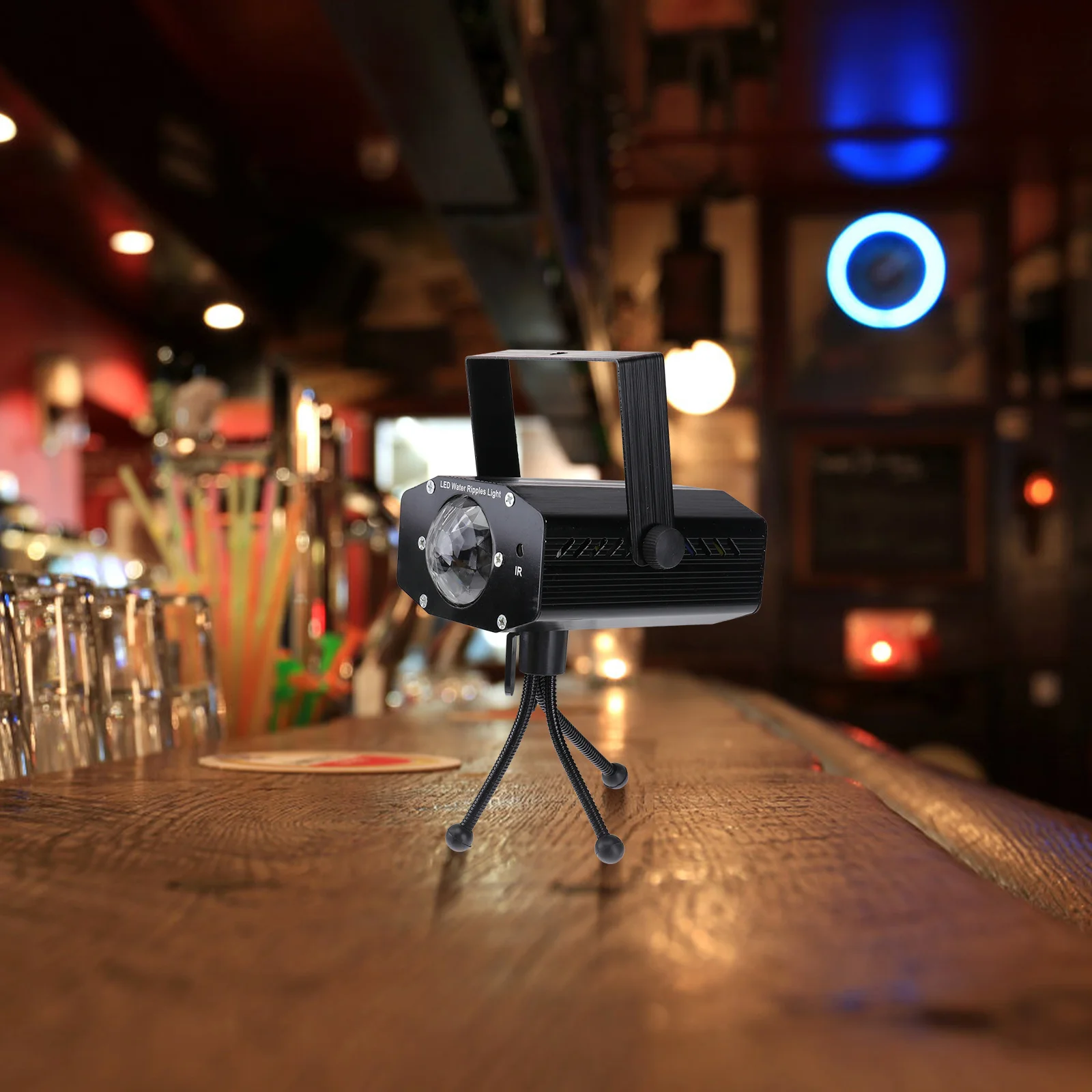 7 ألوان LED كرة دوارة ضوء الصوت عن بعد المنشط مرحلة الحفلات ديسكو الإضاءة تموج تأثير العارض #5