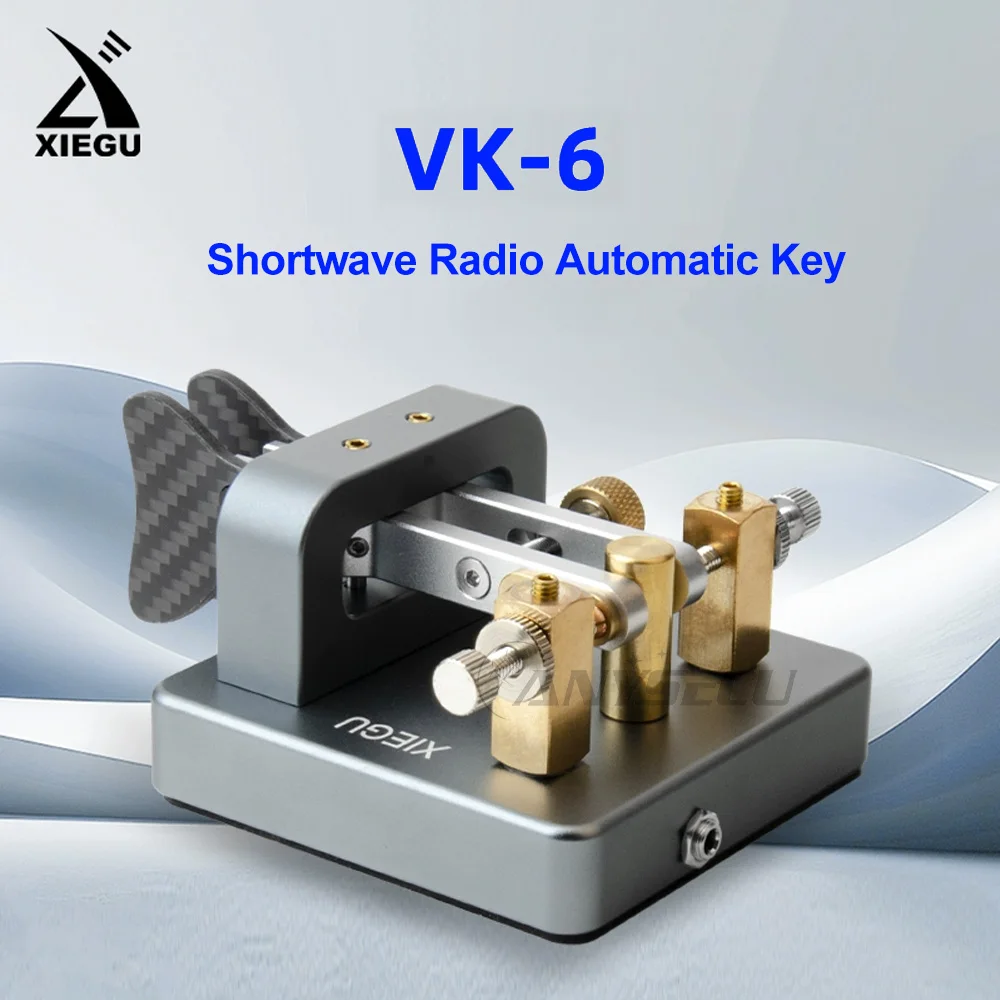 Xiegu Electric Key VK-6 shortwave radio Double plasma manual key Morse code radio transmission key Aluminum alloy base