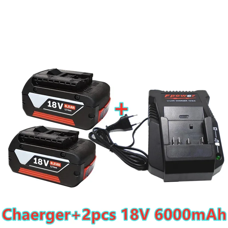 18V Batterie 6,0 Ah Für Bohrmaschine 18V Lithium-ionen-akku BAT609, BAT609G, BAT618, BAT618G, BAT614 + 1 Ladegerät