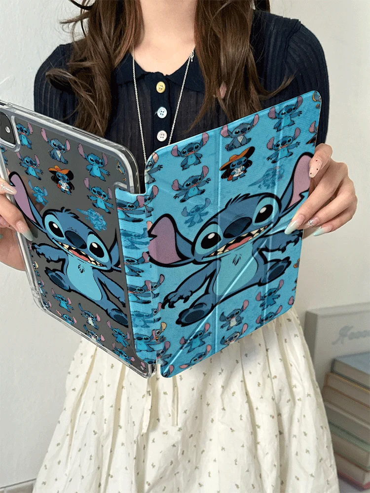 

Adorable Cartoon Stitch Tablet Case For Samsung Tab S7Plus/S8Plus/S9Plus/S10Plus 12.4in S10FE Plus 13.1in with Shockproof Cover