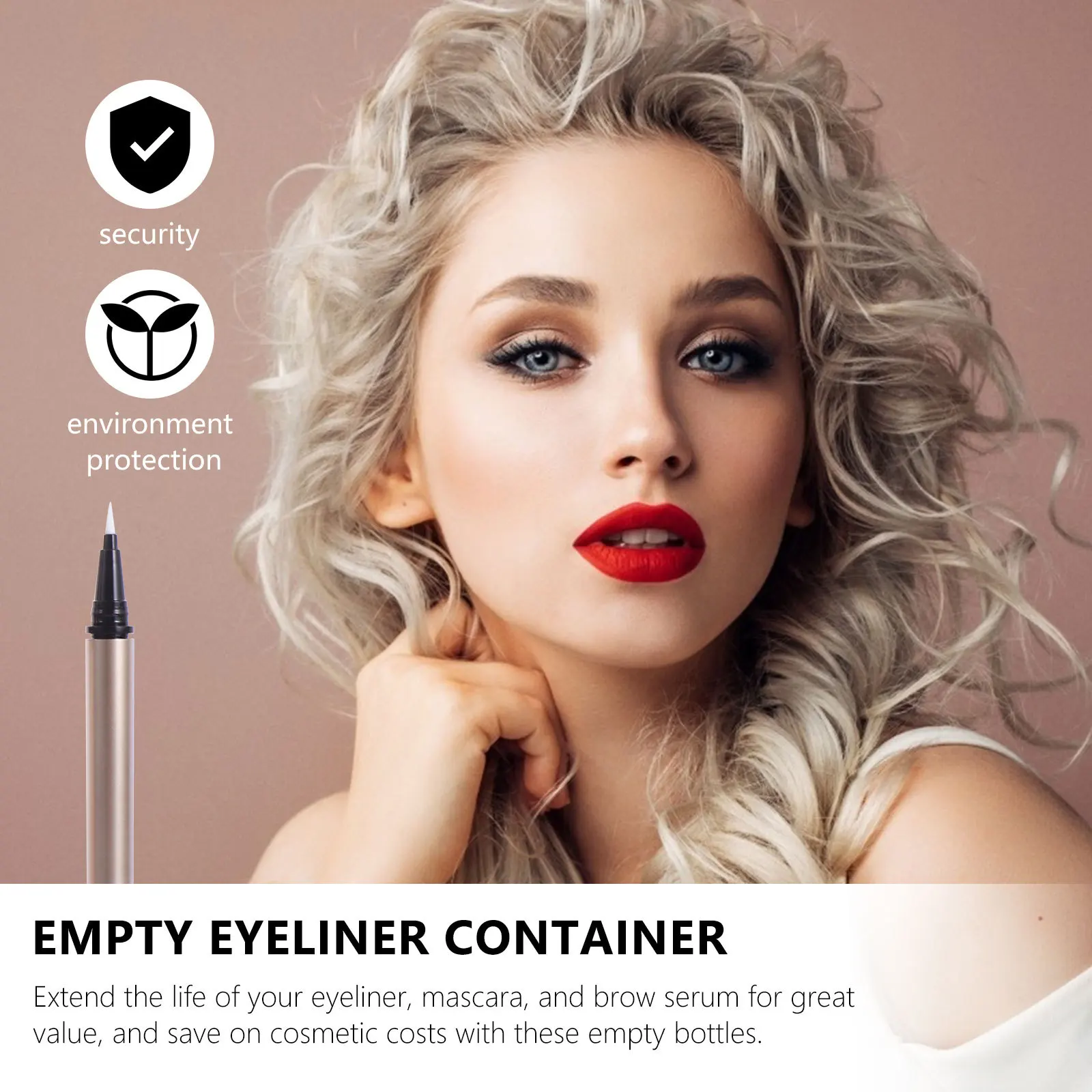 5Pcs 1ml Empty Eyeliner Pen Tube Refillable Liquid Containers Durable Lightweight Perfect for Storing Cosmetics Nail Oil