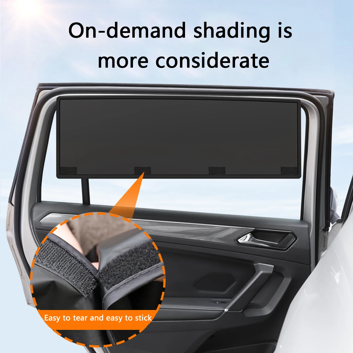Detachable and Spliced Car Magnetic Sunshade, Summer Sun Protection, Fully Blackout and Not Blocking the Line of Sight, Magnet