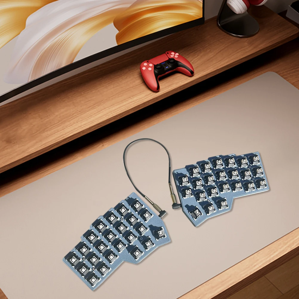 Teclado dividido, teclado programable con cable, intercambio en caliente, teclado de diseño dividido, compatible con QMK/VIAL, accesorios personalizados para jugadores de PC