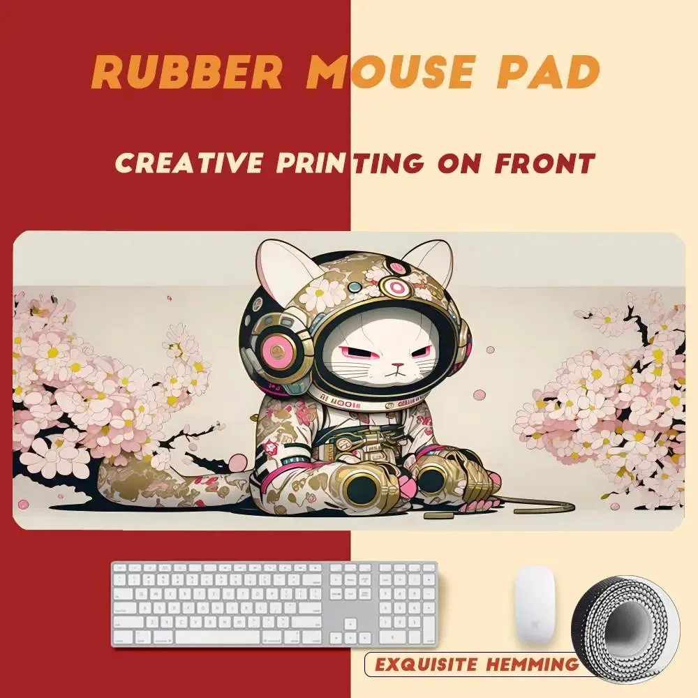 

Sakura Astronaut Rubber Mouse Pad Game XXL HD Mouse Pads Gaming Keyboard Accessory Pad Non-slip Office Carpet Laptop Desk mat